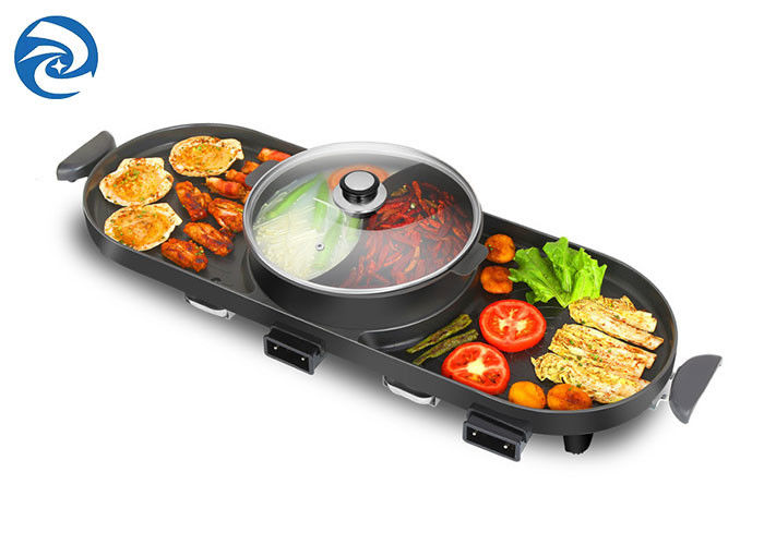 2200W เตาย่างไฟฟ้า Griddles Skillets ปลอดบุหรี่ 220V บาร์บีคิวไฟฟ้าหม้อร้อนในร่ม
