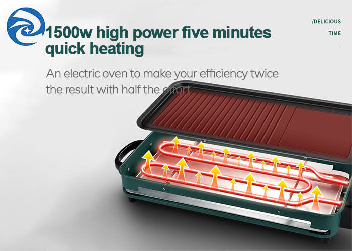 เตาย่างไฟฟ้าไร้ควัน Griddles Skillets 1500W 3-10 คน