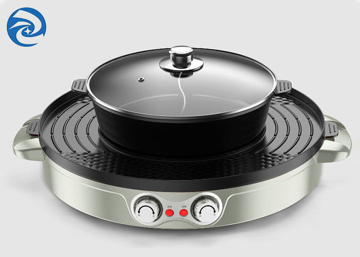 1700W เตาย่างไฟฟ้า Griddles Skillets ทั้งหมดในที่เดียว 36x11cm