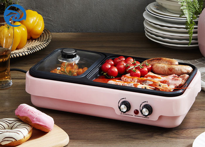 1700W เตาย่างไฟฟ้า Griddles Skillets 420x230x100mm