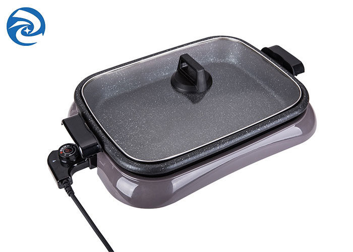 เตาย่างไฟฟ้า 1600W Griddles Skillets ขอบป้องกันการลวก