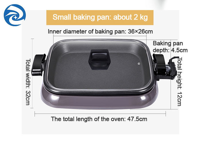เตาย่างไฟฟ้า 1600W Griddles Skillets ขอบป้องกันการลวก