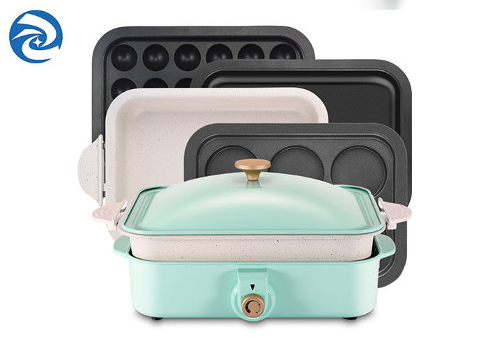 เตาไฟฟ้าในครัวเรือน Griddles Skillets 220V หม้อปรุงอาหารมัลติฟังก์ชั่น 1200W