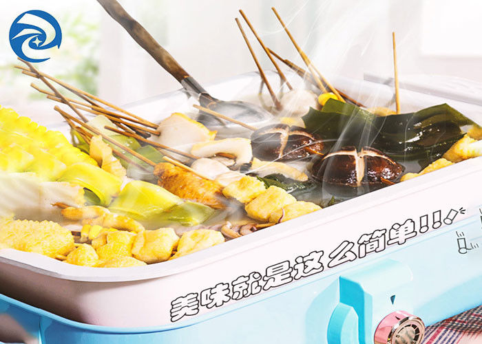 เตาไฟฟ้าในครัวเรือน Griddles Skillets 220V หม้อปรุงอาหารมัลติฟังก์ชั่น 1200W