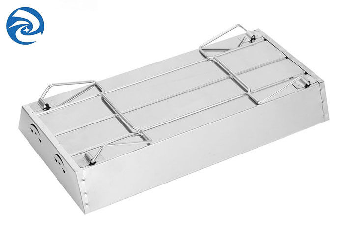 SS403 เตาย่างสแตนเลสแบบพกพา 17.7''x9''x2.4'' 2 ถึง 4 คน