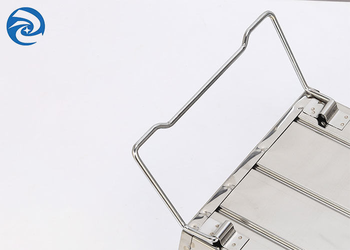 SS403 เตาย่างสแตนเลสแบบพกพา 17.7''x9''x2.4'' 2 ถึง 4 คน